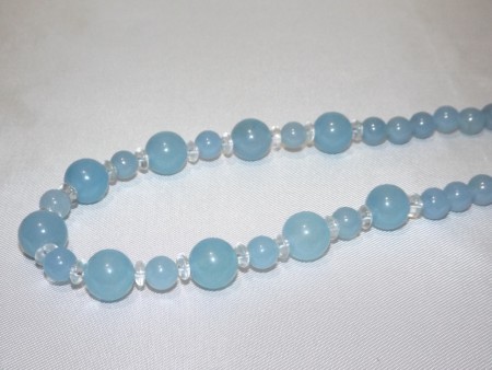 Modrý jadeit + kryštál